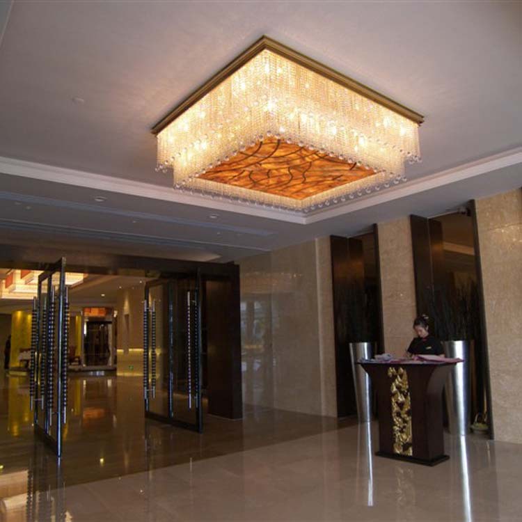 定做酒店工程燈 酒店工程方形水晶燈 訂做酒店大廳工程燈飾燈具工廠,批發,進口,代購