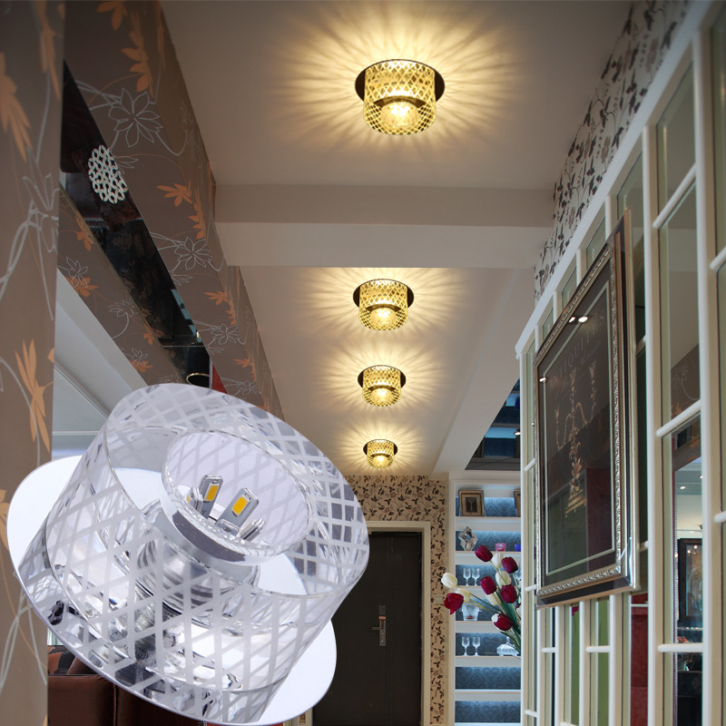 現代新款LED水晶過道燈天花裝飾燈走廊燈射燈筒燈明裝暗裝批發・進口・工廠・代買・代購