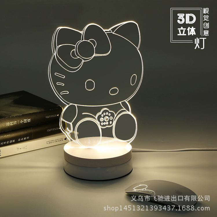 創意3D小夜燈LED臺燈USB燈情人節浪漫生日禮物 3D立體視覺燈工廠,批發,進口,代購