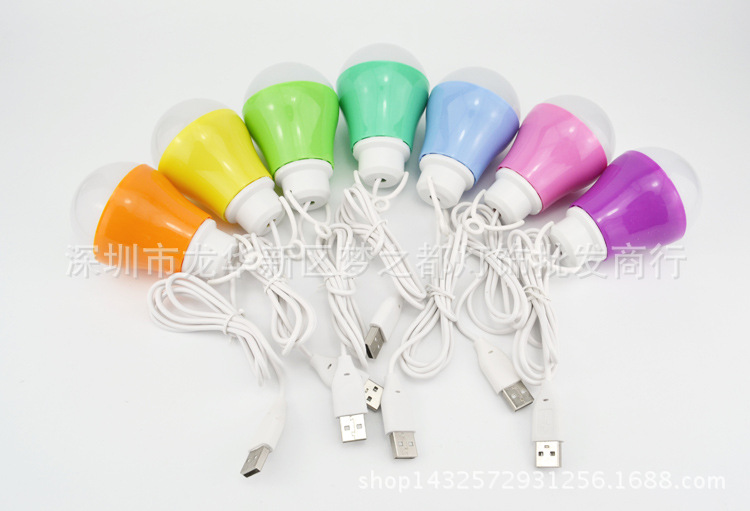 5V球泡燈露營燈地攤燈學生專用照明燈充電寶USB球泡燈 廠傢直銷工廠,批發,進口,代購