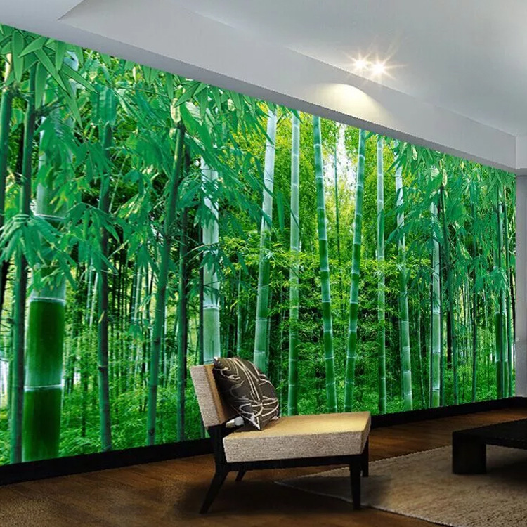 竹林竹子風景3D立體墻紙電視背景墻客廳臥室無縫壁畫壁紙墻佈工廠,批發,進口,代購
