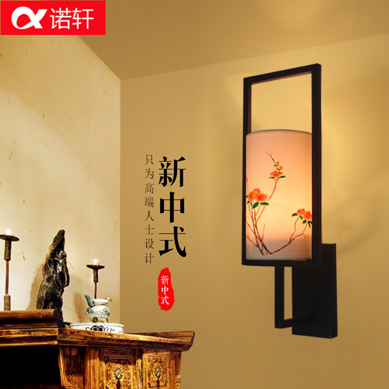 新中式佈藝led壁燈 創意印花室內壁燈 中山走廊壁燈燈具定製批發・進口・工廠・代買・代購
