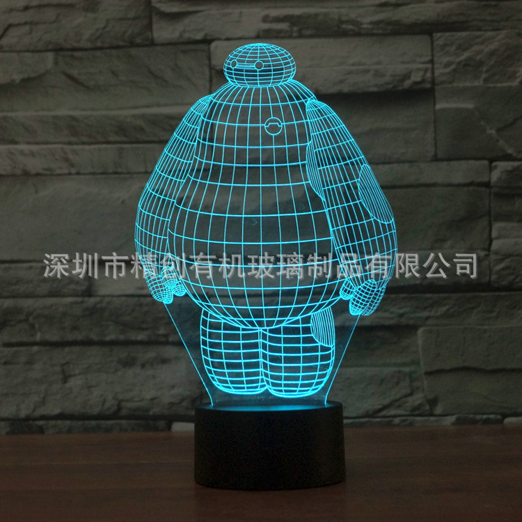 三維立體亞克力小夜燈 3D夜光小臺燈 高檔發光板創意禮物 可定做工廠,批發,進口,代購