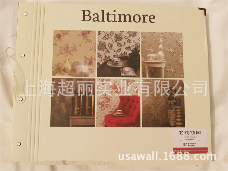 佈魯斯特墻紙 名花傾國 Baltimore 美國進口壁紙 FD306016工廠,批發,進口,代購