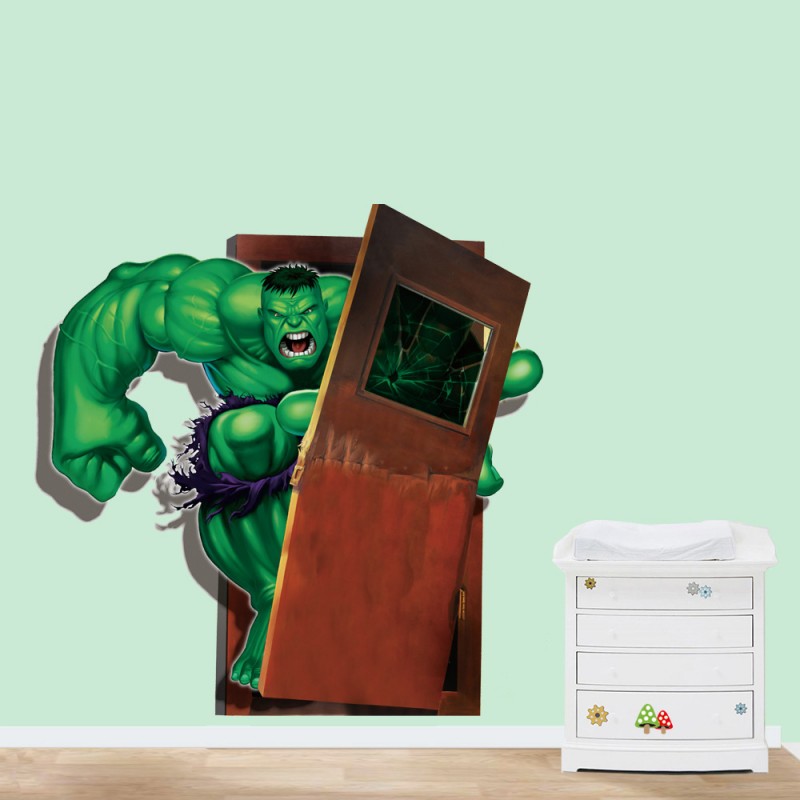 3014 3D立體卡通綠巨人墻貼PVC兒童房裝飾畫個性可移除墻貼紙批發批發・進口・工廠・代買・代購
