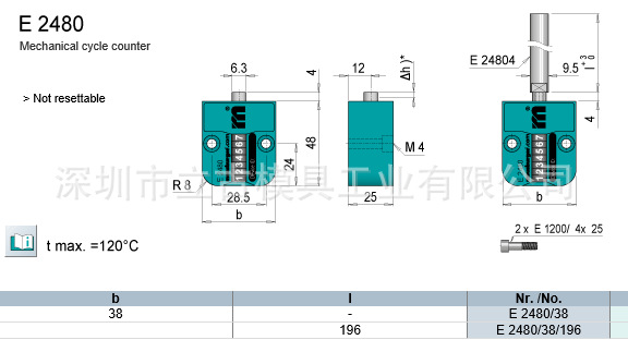 供應奧地利Meusburger計數器E2484|模斯堡進口模具計數器標準件工廠,批發,進口,代購