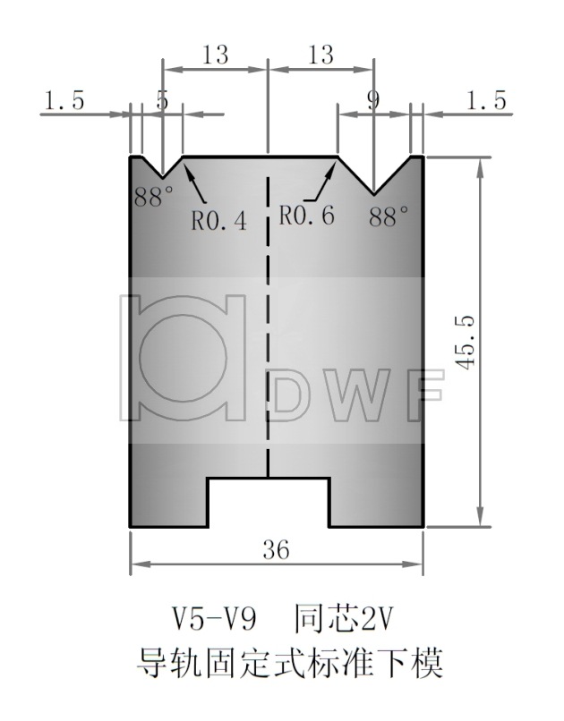 折彎機模具 折彎下模 標準下模 同芯2V下模V5~V9工廠,批發,進口,代購