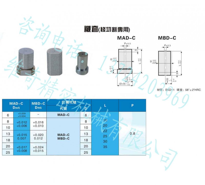 夾具用襯套 材質SKD11  硬度58°~60°工廠,批發,進口,代購