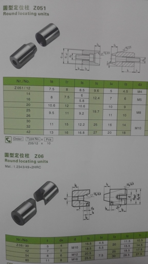 圓型定位柱 Z051/32工廠,批發,進口,代購