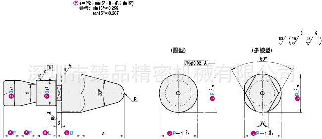 供應C-VALUE焊接夾具用定位銷前端錐頭R型無肩內螺紋型工廠,批發,進口,代購