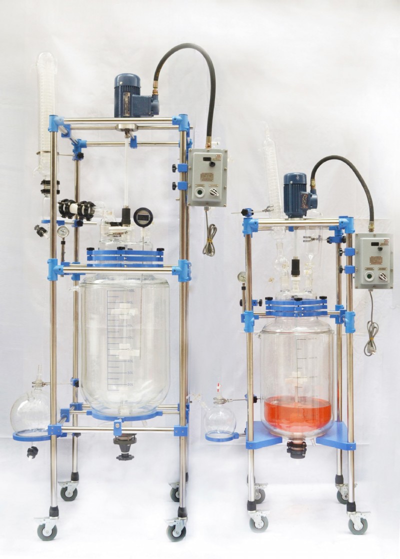大型生產防爆型100升雙層玻璃反應釜(廠傢現貨供應）工廠,批發,進口,代購