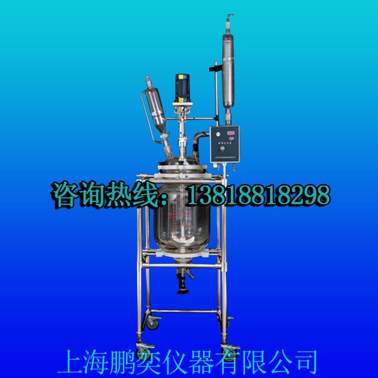 上海鵬奕雙層玻璃反應釜10L.20L.30L.50L.100L.200L.工廠,批發,進口,代購