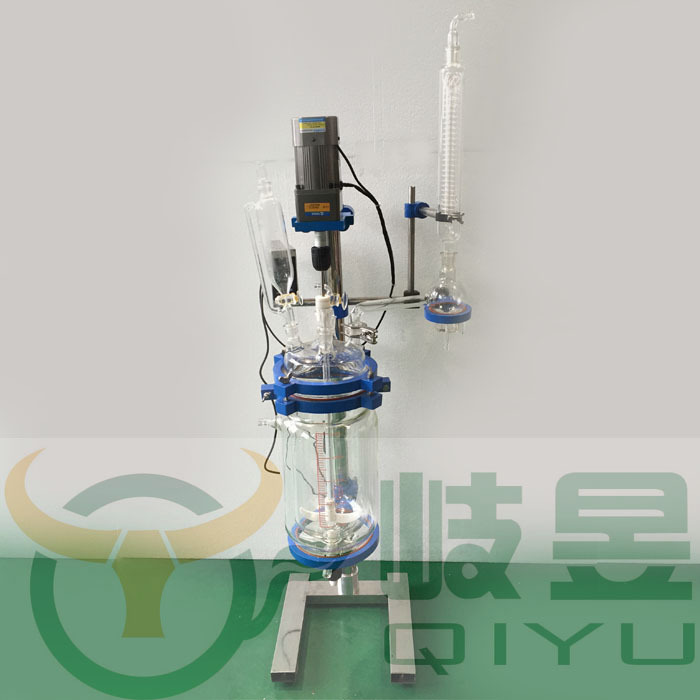 雙層玻璃反應釜1L 2L 3L 5L 岐昱機器專業定製 歡迎參觀咨詢工廠,批發,進口,代購