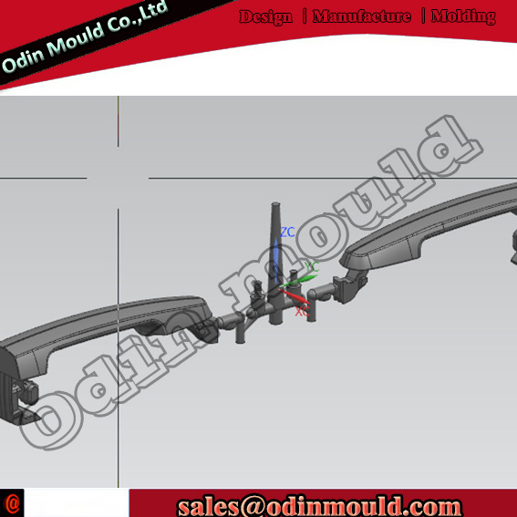 汽車門把手氣輔成型註塑模具 2腔 冷流道設計批發・進口・工廠・代買・代購