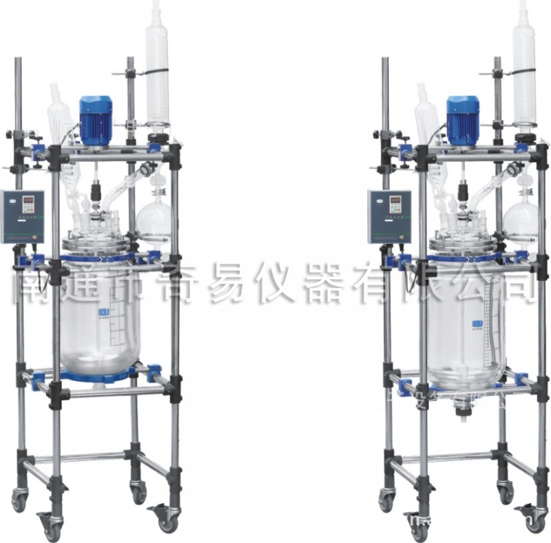 廠傢直銷防爆變頻調速無死角耐腐蝕玻璃反應釜整套150L工廠,批發,進口,代購