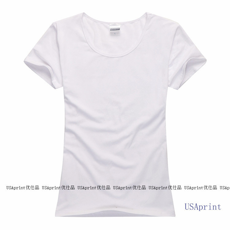 促銷！新款USAprint女裝圓領純色空白T恤 純棉萊卡 百搭20色5個碼工廠,批發,進口,代購