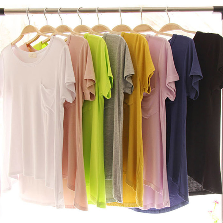 阿裡巴巴批發網 暢銷糖果色莫代爾女t恤 女式超柔軟短袖t恤工廠,批發,進口,代購