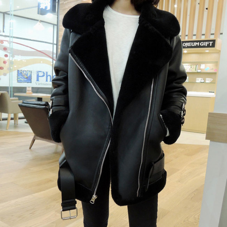 韓版2015新款羊羔毛皮毛一體外套女裝批發・進口・工廠・代買・代購