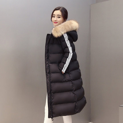 2016年韓版新款女式棉衣加厚過膝修身保暖連帽真毛領女羽絨棉服女批發・進口・工廠・代買・代購