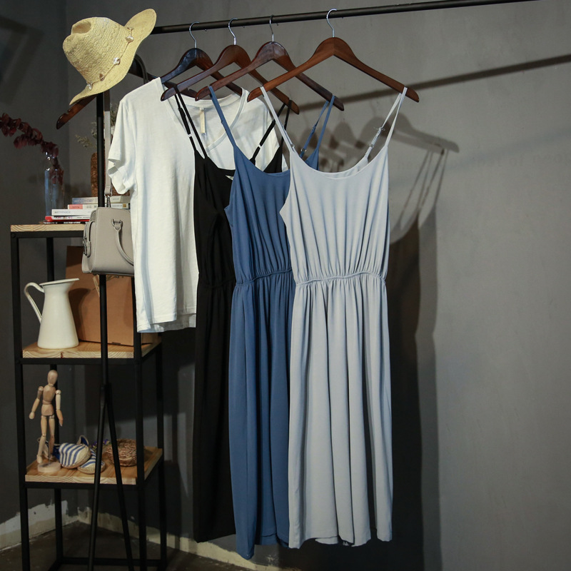 636 零度程2016韓國東大門新款女裝純色吊帶八分連身褲工廠,批發,進口,代購