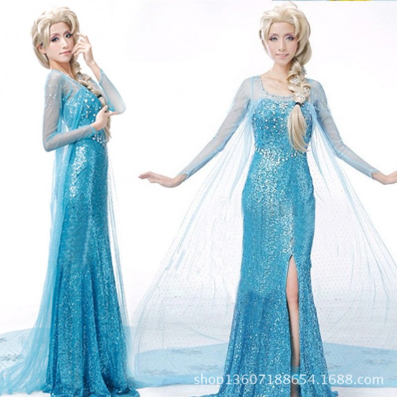 2015冰雪奇緣成人連衣裙愛莎公主裙Frozen dress 成人禮服裙批發工廠,批發,進口,代購