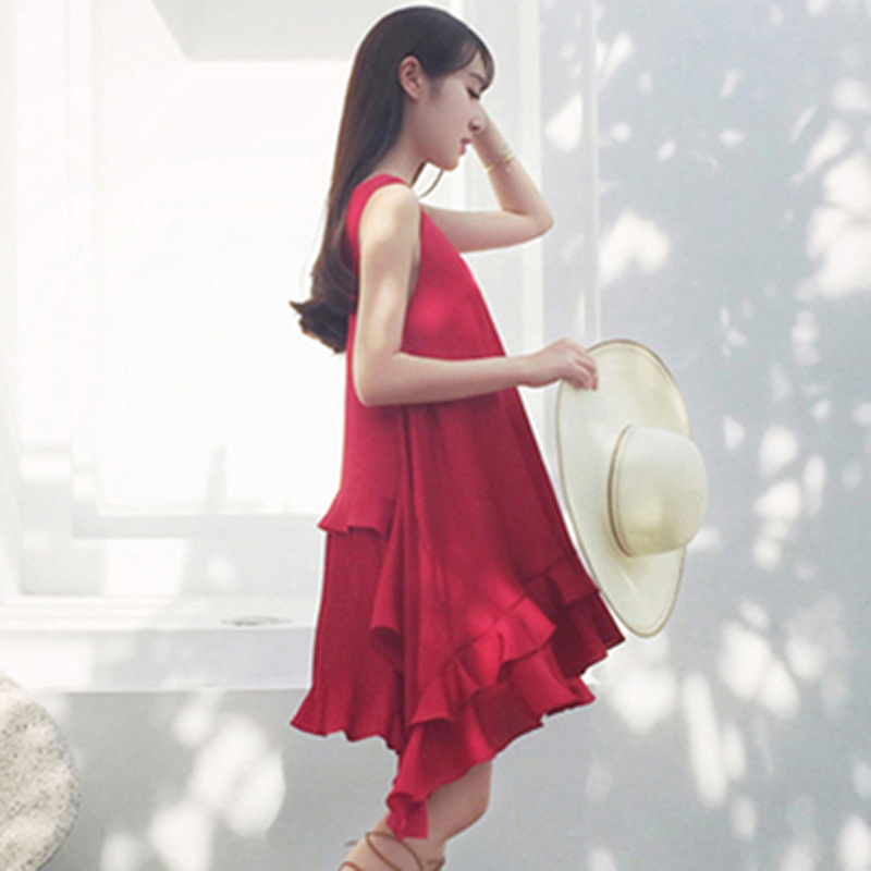 夏季新款紅色孕婦連衣裙工廠,批發,進口,代購