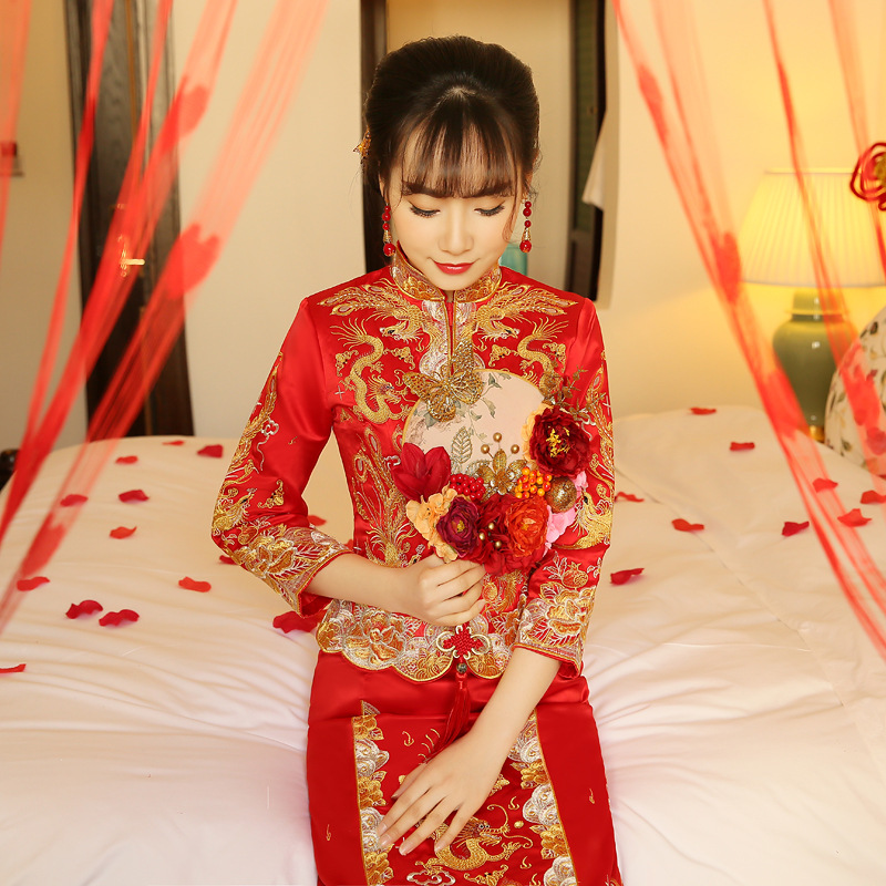 秀禾服龍鳳褂裙新娘禮服結婚敬酒服中式嫁衣古裝旗袍婚禮喜服春夏批發・進口・工廠・代買・代購