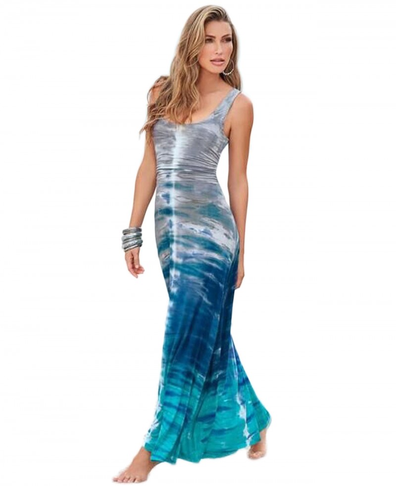 速賣通ebay歐美名模大擺修身漸變印花 沙灘裙(有現貨）批發・進口・工廠・代買・代購