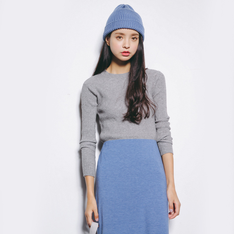 韓國東大門套頭毛衣女2016冬季新款打底衫長袖針織衫修身顯瘦毛衣批發・進口・工廠・代買・代購