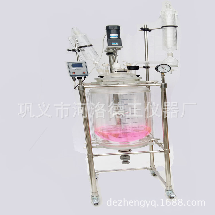 【推薦產品】   實驗室用玻璃反應釜  10L-100L雙層玻璃反應釜工廠,批發,進口,代購