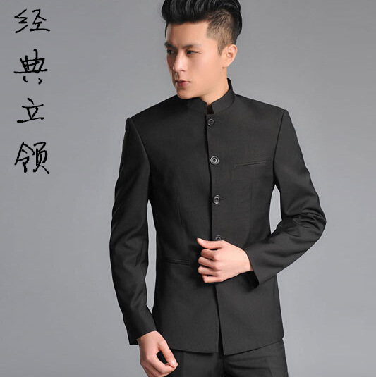 2016新款男士立領中山裝青年韓版修身型中國風中山裝工廠,批發,進口,代購