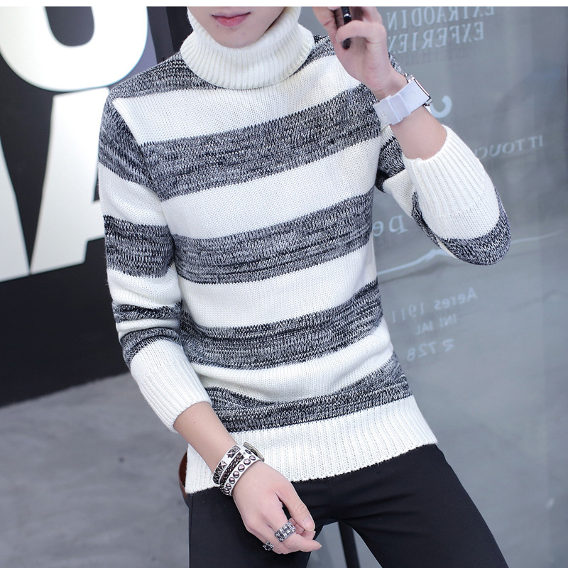 2016高品質冬季男式針織衫 韓版潮流高領針織套頭加厚保暖毛衣男工廠,批發,進口,代購