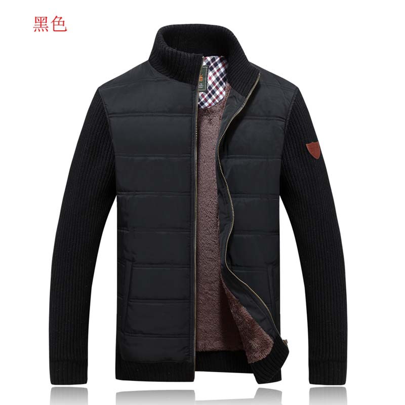 戰地吉普 針織衫男 冬季加絨加厚純色針織袖保暖外套男裝工廠,批發,進口,代購