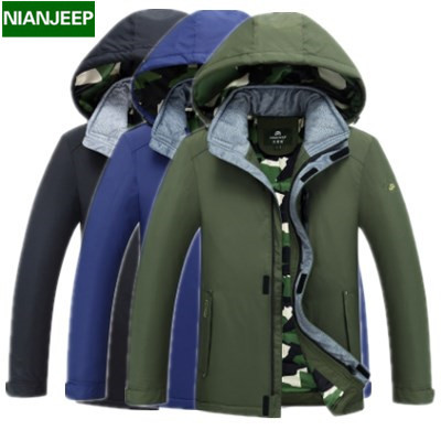 新品中青年男式夾克休閒NIAN JEEP冬季加厚沖鋒夾克男裝外套保暖工廠,批發,進口,代購