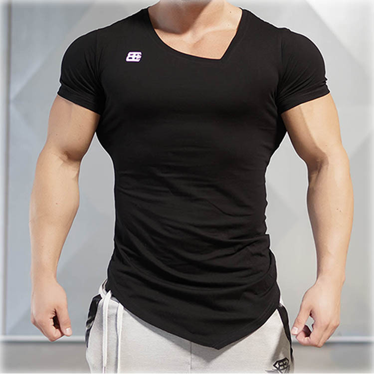 速賣通 ebay wish爆款肌肉兄弟gym shark男士夏季運動薄款修身T恤批發・進口・工廠・代買・代購