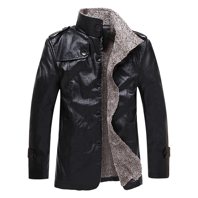 2016新款時尚韓版男士青年皮衣PU皮夾克修身秋冬季加絨加厚外套潮工廠,批發,進口,代購