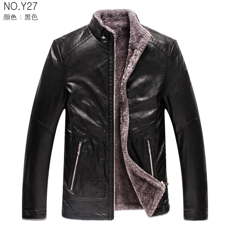 批發供應 男士冬季新款皮衣 加厚加絨保暖外套 男式皮夾克 Y27工廠,批發,進口,代購