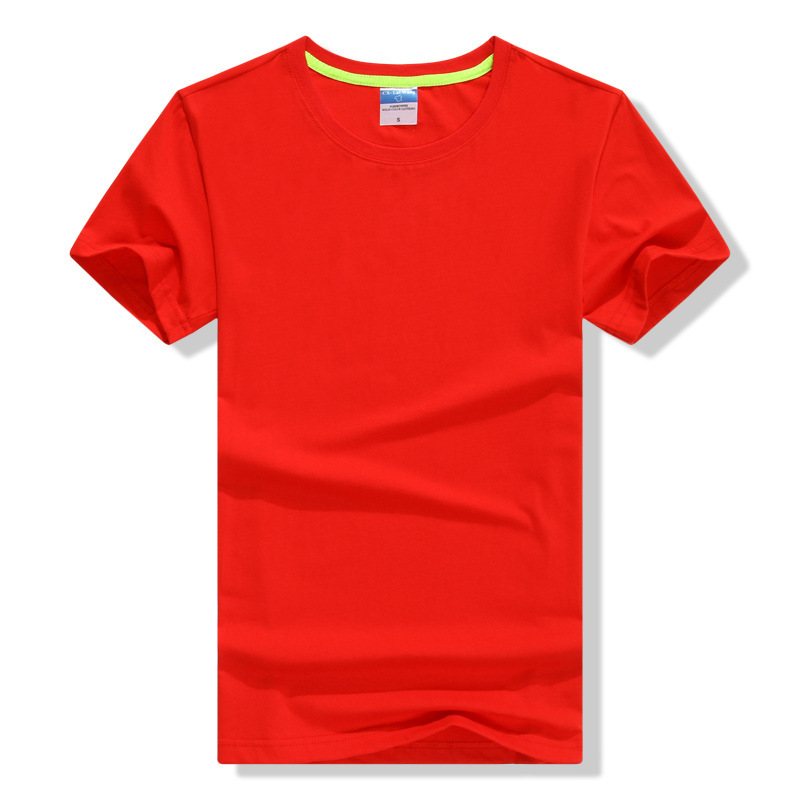 40支絲光棉純棉螺紋領圓領男式T恤衫夏季空白文化廣告衫企業促銷工廠,批發,進口,代購