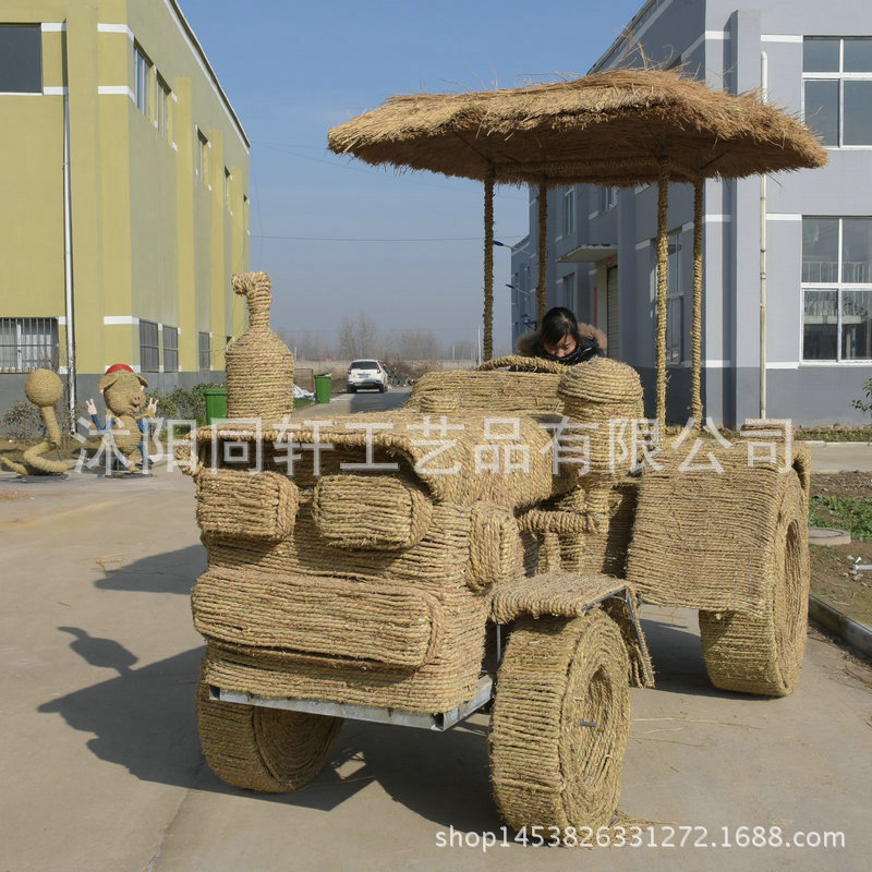 稻草藝術節策劃 防寒卡通稻草裝飾品 手工稻草編織廠傢批發・進口・工廠・代買・代購