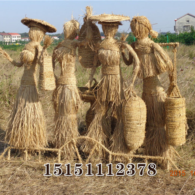 定製稻草人工藝品 遊樂園 公園農傢樂田間定做卡通稻草人工藝品工廠,批發,進口,代購