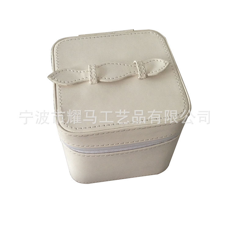 韓式優質 米色PU皮革化妝包 便攜收納盒加印定製logo工廠批發工廠,批發,進口,代購