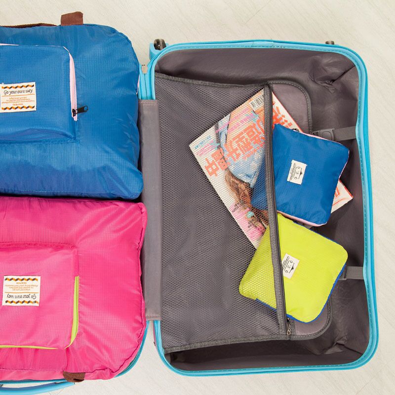 多功能可折疊購物袋旅行收納包便攜環保袋衣物整理袋單肩購物包批發・進口・工廠・代買・代購