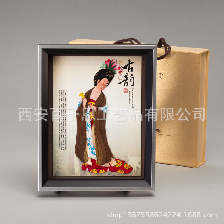 簪花仕女圖 陜西特色 陜西特色禮品 特色工藝品 精美禮品工廠,批發,進口,代購