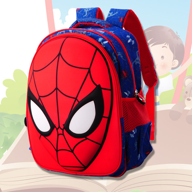 3D小學生書包男生super man蜘蛛俠兒童書包學生用品批發定做工廠,批發,進口,代購