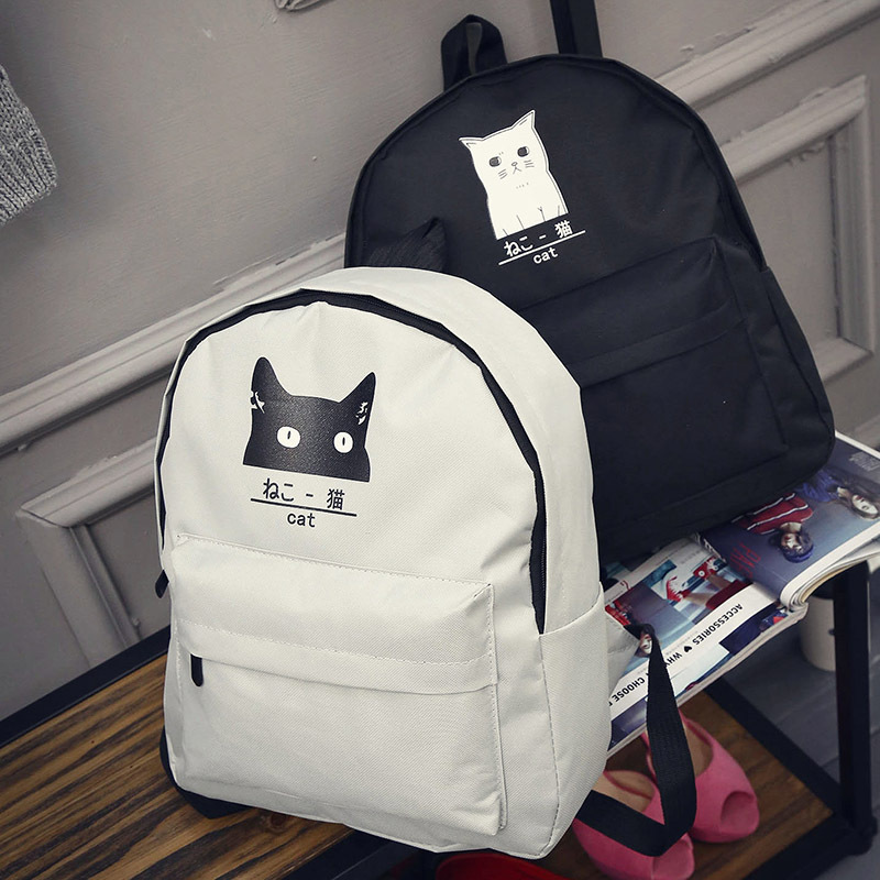 2015新款韓版潮女包雙肩包 卡通貓頭學生書包休閒旅遊背包書包批發・進口・工廠・代買・代購