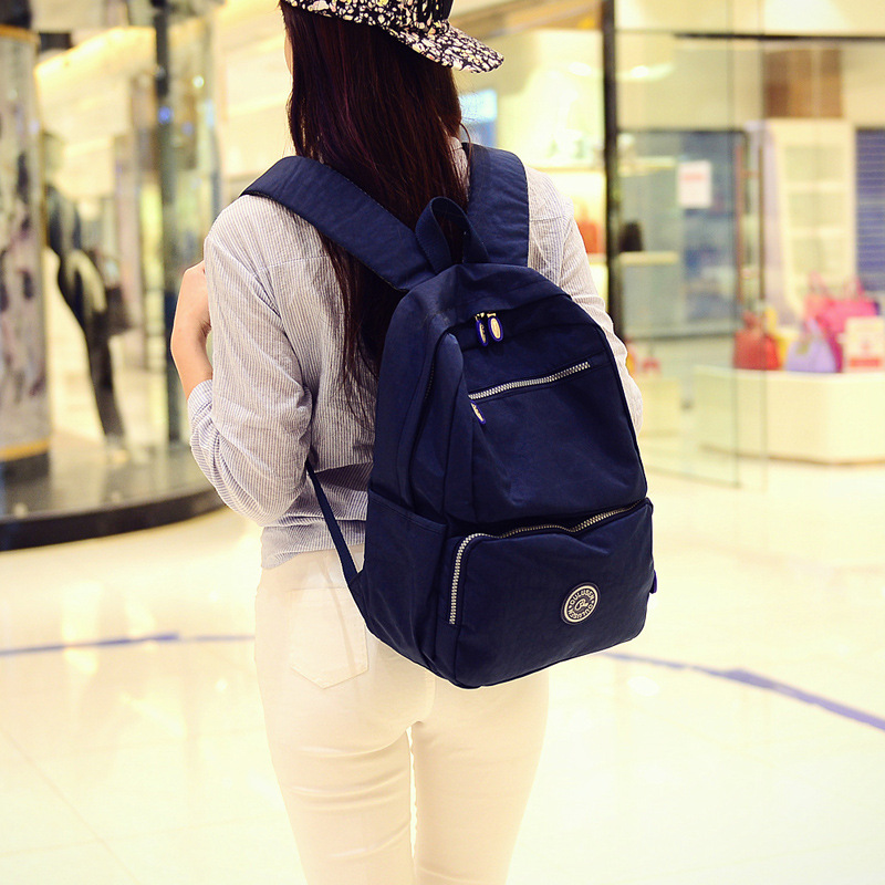 時尚韓版旅行休閒包雙肩背女包學生包水洗尼龍佈包包大容量時尚工廠,批發,進口,代購