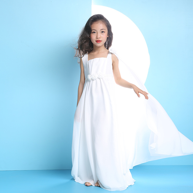 2016夏女童高貴雪紡表演兒童禮服裙工廠,批發,進口,代購