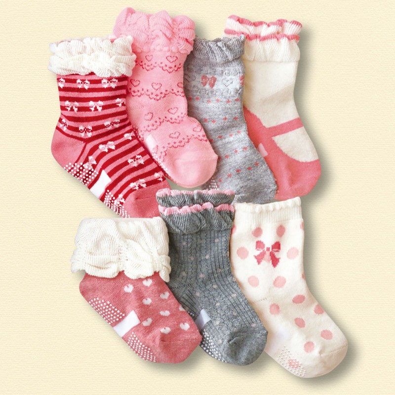 供應 NISSEN秋冬新款女寶寶襪子 嬰兒防滑襪 可愛全棉兒童襪子工廠,批發,進口,代購