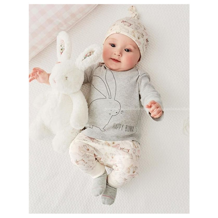 2016新款外貿童裝批發 嬰幼兒小童純棉傢居服3件套裝小兔套裝工廠,批發,進口,代購