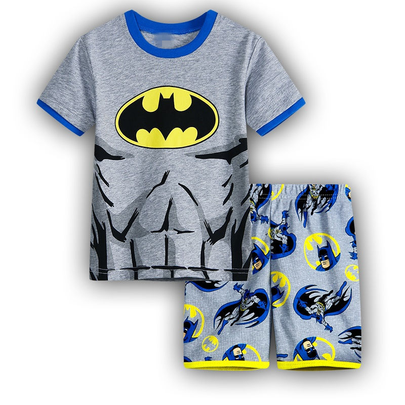 2016新款蝙蝠俠傢居服童裝夏款套裝空調服卡通圖案睡衣純棉A12批發・進口・工廠・代買・代購